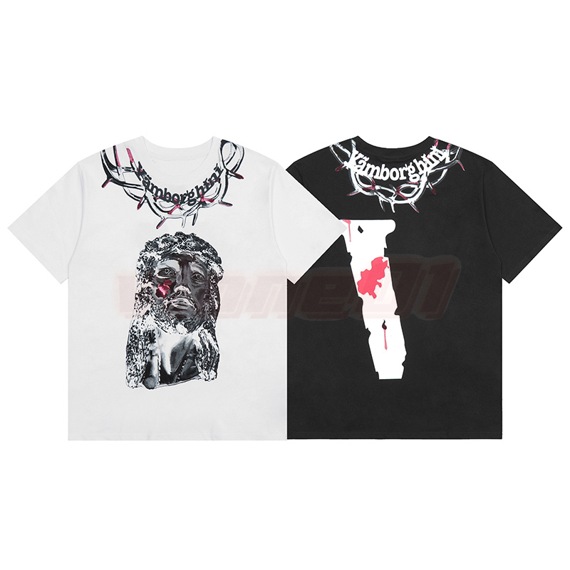 

Designer Mens Summer T Shirt Designer Men Womens Hip Hop Big V Print Tees Couples Fashion Trend Short Sleeve Tops Size S, White
