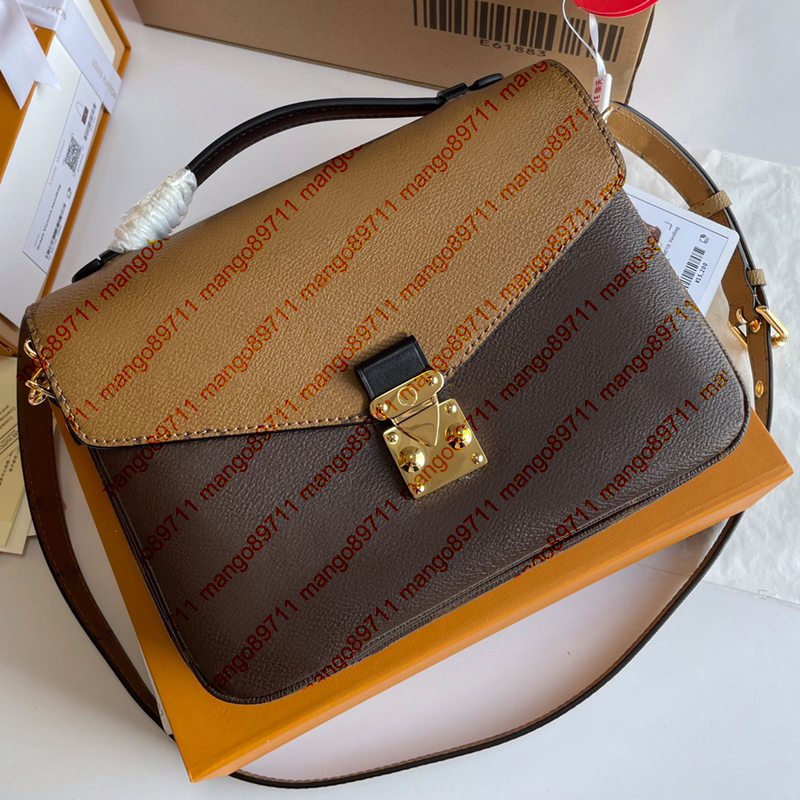 

Genuine Leather Tote Bags Purse Cowhide Material Women Shoulder With Folding Box and Dust Bag, Brown flower