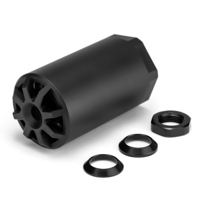 

Fittings 304 stainless steel 1/2x28 Muzzle Brake For .223/5.56/22lr, 9mm, 300blk, .308