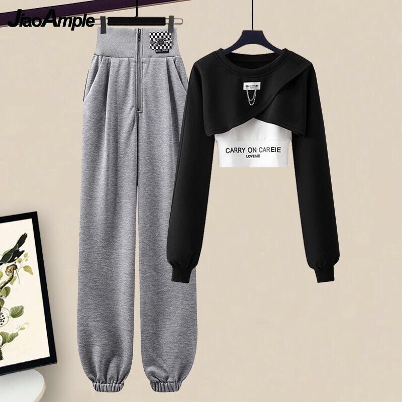 

Women s Tracksuits Autumn Winter Tracksuit Set Fashion Short Sweater Top Vest PantsThree piece Korean Elegant Sportswear Suit 230112, Vest 01