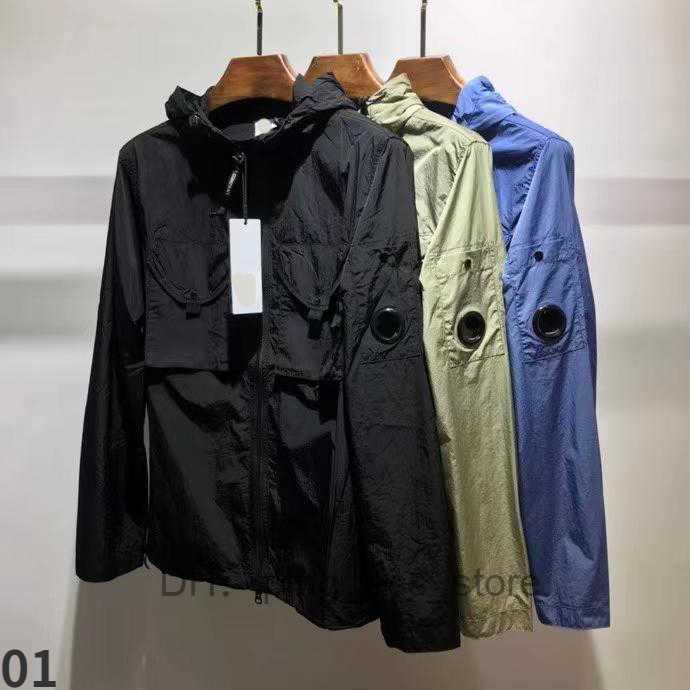 

Jacketsluxury Autumn Mens Jackets Stong Spring Island Cp Coat Fashion Hooded Hoodies Men Outerwear Clothing Zipper Coats Man2, Black