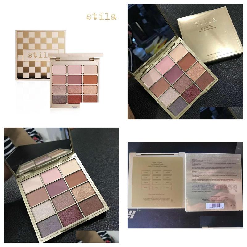 dropshipping in stock stila cosmetics matte n metal eyeshadow palette 12 color makeup eye shadow pigmented powder 