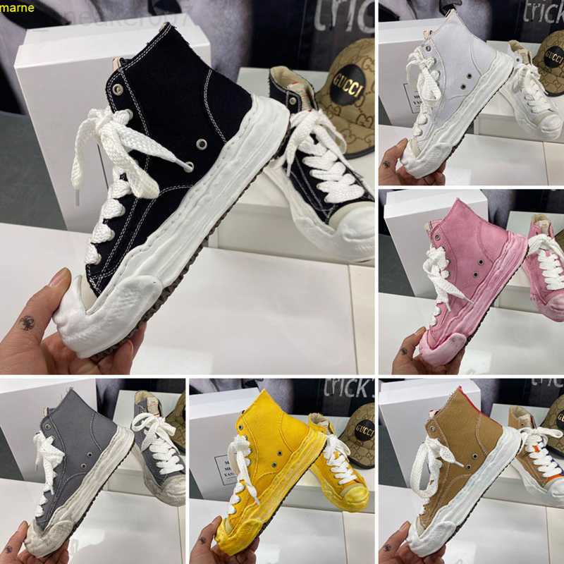 

Maison Mihara Yasuhiro Original Sole High Cut Canvas Shoe for Men MiharaYasuhiro Toe Cap Skate Boot Mens Purcell Sneakers Womens Signature XV97, 6 34-45