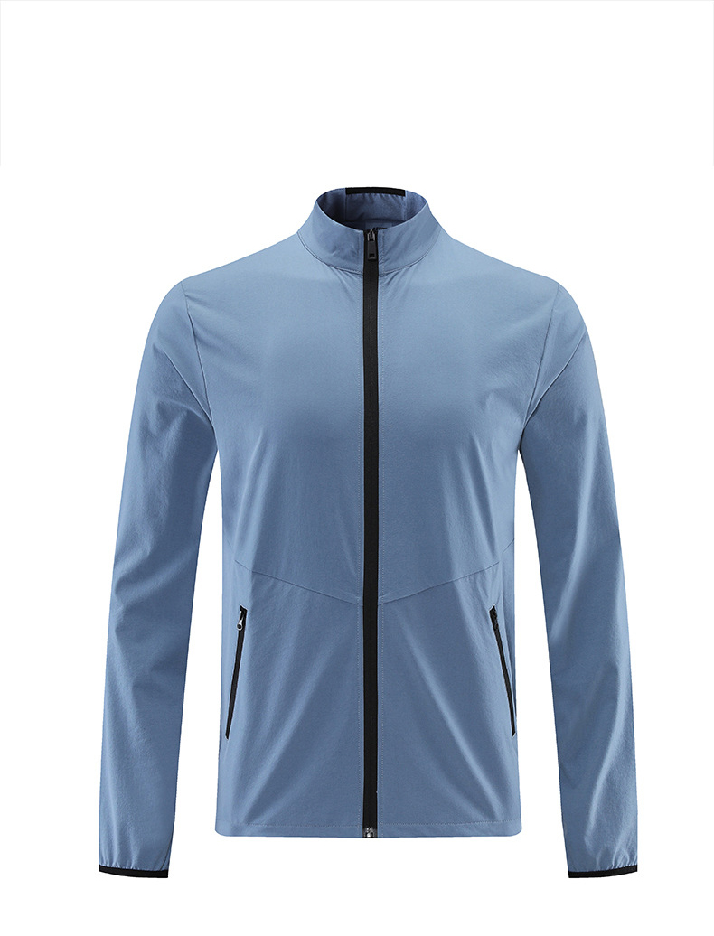 

lu Outdoor yoga Outfit woven sports jackets men' zip cardigan quick-drying breathable solid lulu color running fitness suit