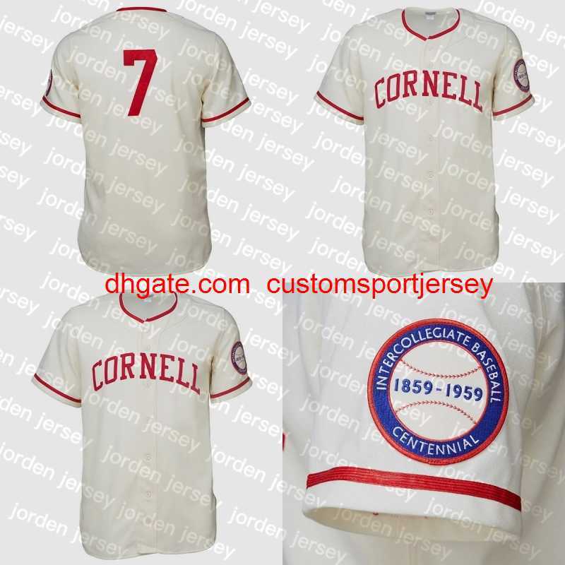 

Cornell Big Red 1959 Home Jersey Shirt Custom Men Women Youth Baseball Jerseys Any Name And Number Double Stitche, White your name your number