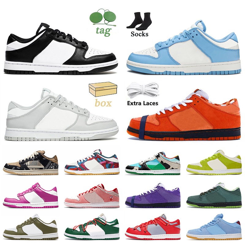 Dunksb Dunk Low Off White 1 Dunks Lows Nike Avec Box Top qualité Chaussures de course hommes femmes Grey Coast UNC Noir Blanc Parra Mummy Sneaker