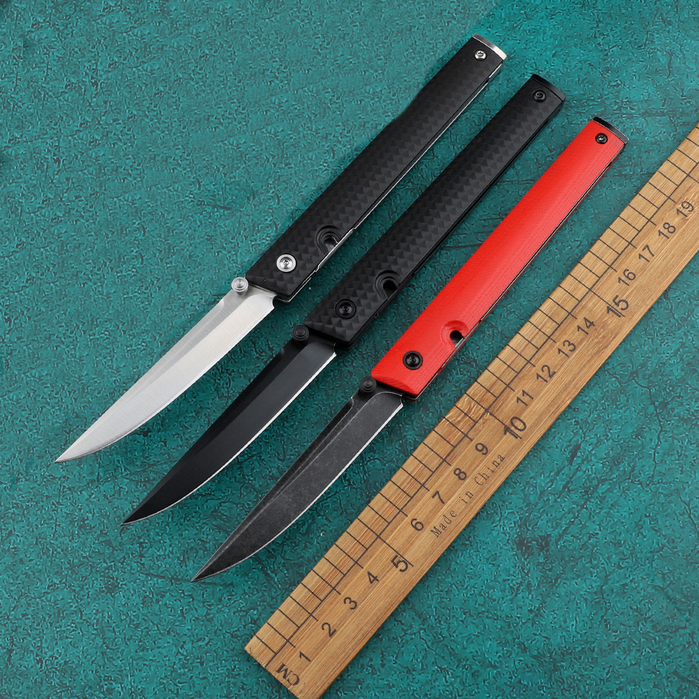 

CRKT 7096 CEO Pocket Knife 8Cr13MOV / D2 Steel Knife Outdoor Survival EDC Camping with Glass Reinforced Nylon / G10 Handle Lightweight Tools CRKT 7016 3810 7076