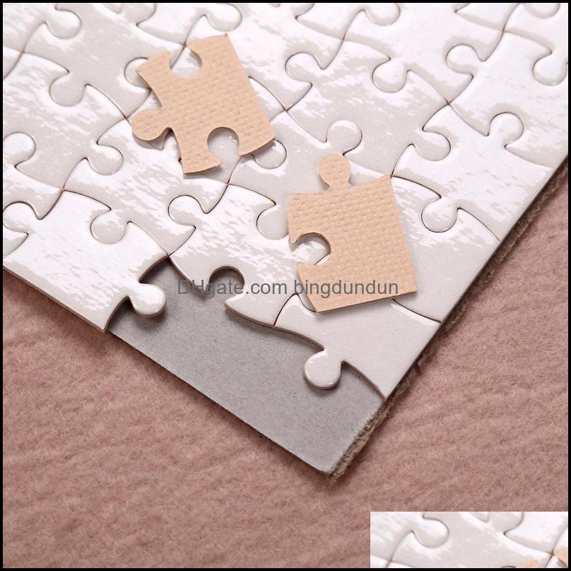 

Paper Products Sublimation Puzzle A5 Size Diy Sublimations Blanks Puzzles White Jigsaw 80Pcs Heat Printing Transfer Handmade Gift Yf Otfjd