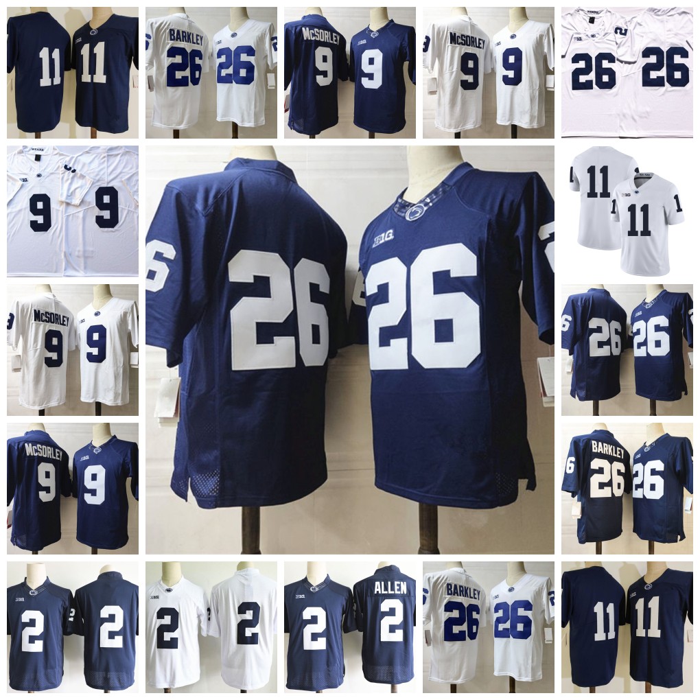 

American College Football Wear Saquon Barkley Nittany Lions Football Jersey 9 Trace Mcsorley 2 Marcus Allen 11 Abdul Carter Mens Jerseys 2023 Rose Bowl Stitched