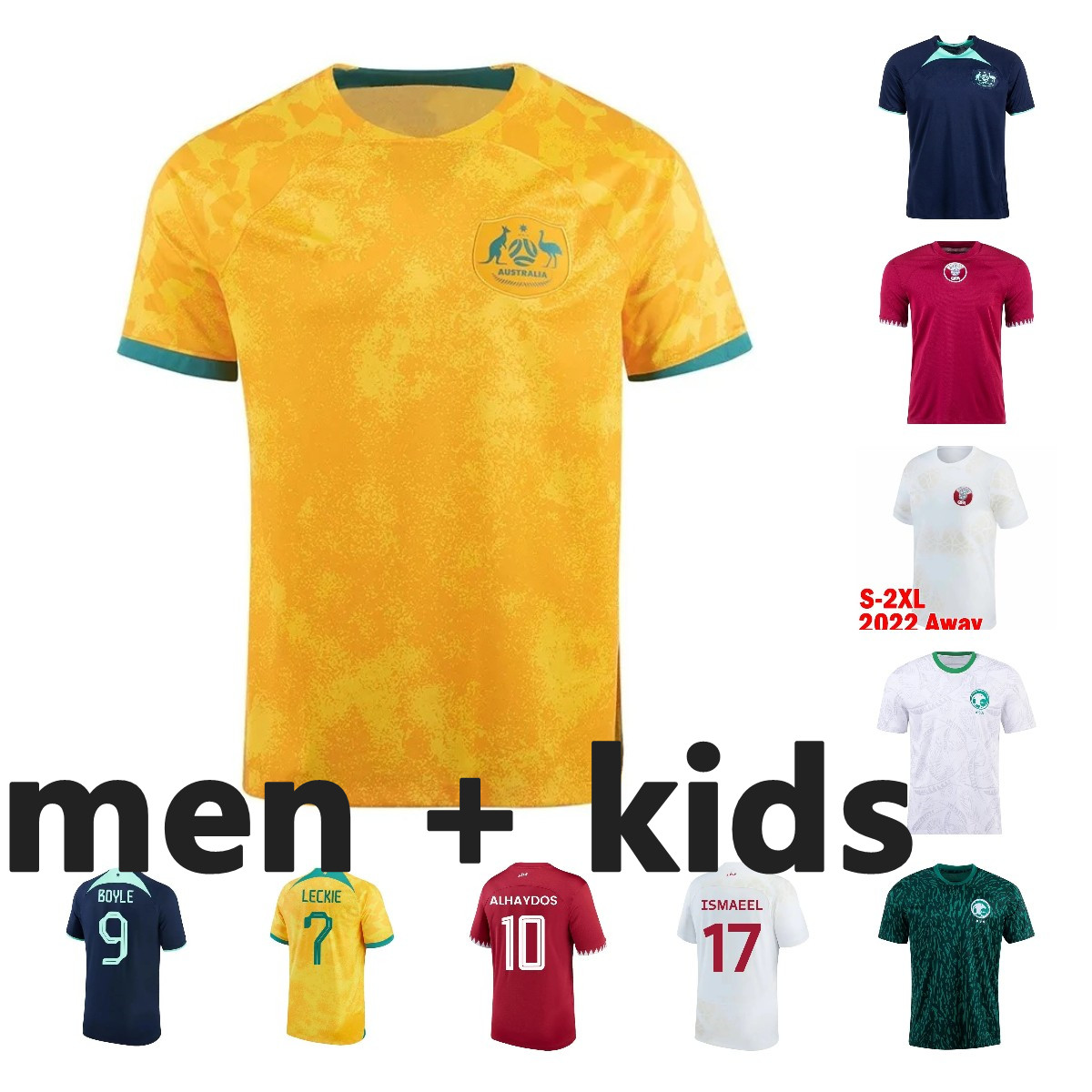 

2022 2023 Qatar Soccer Jerseys national 22 23 SAUDI ARABIA team Football Shirts WORLD Men Kids Kits Set CUP AustraliaS De Futbol LECKIE BACCUS MACLAREN Uniforms tops, 21