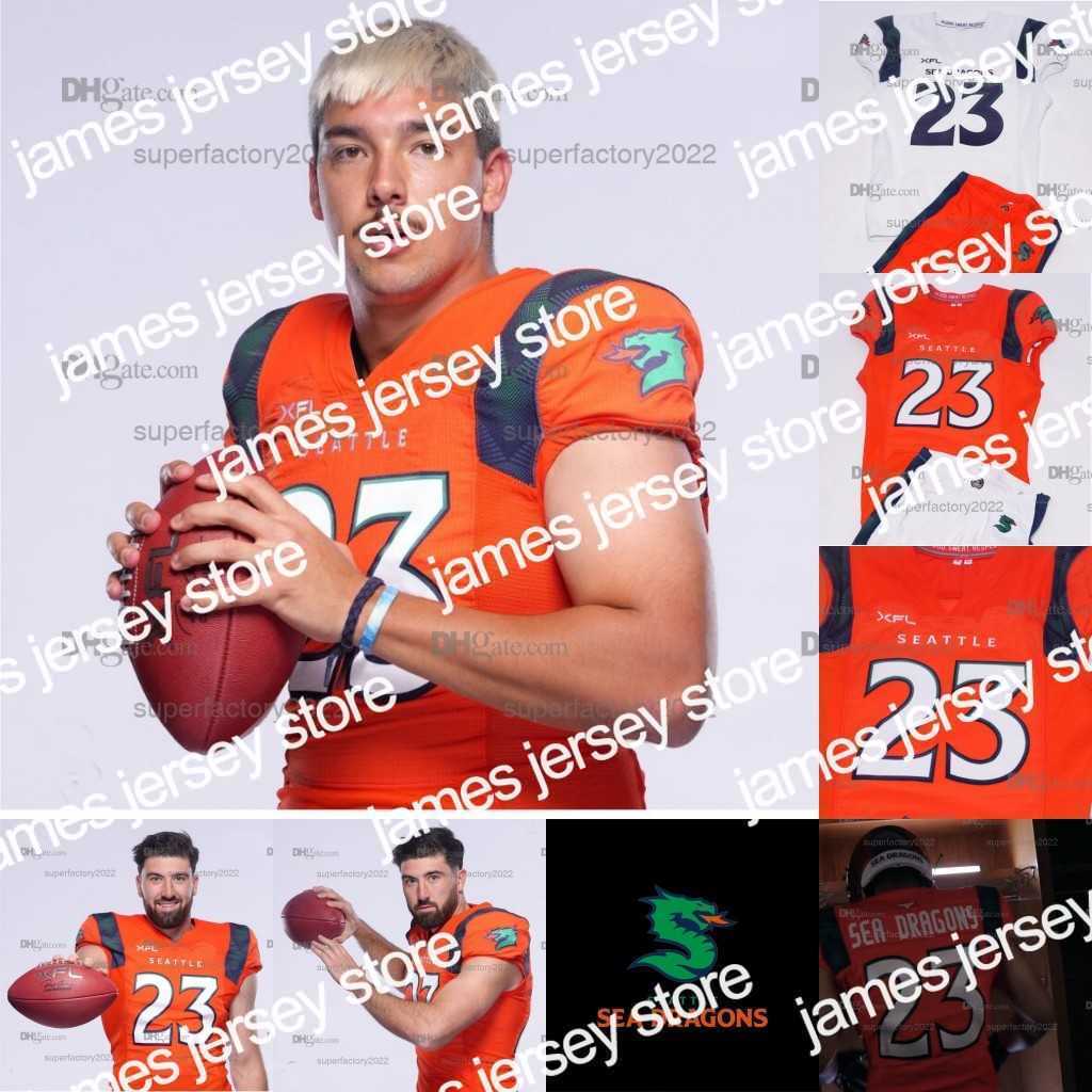 

Football Jerseys 2023 Sea Dragons XFL Football Jerseys Ben DiNucci Steven Montez Brian Lewerke Silvers B.J. Daniels Joe Callahan Trey Williams Chase Litton, 2023 men s-xxxl