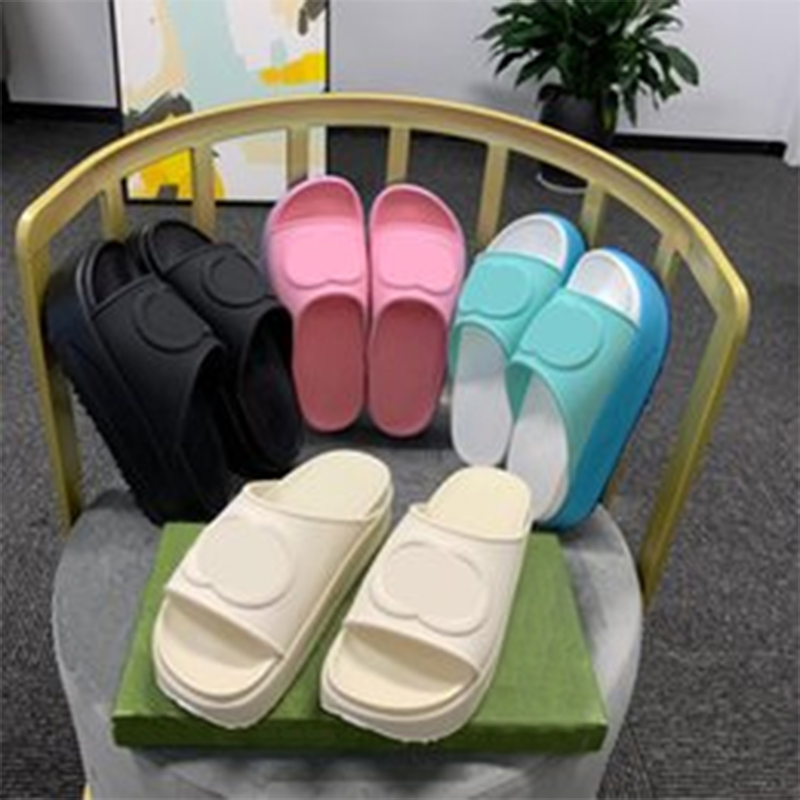 

Women Slippers Platform Slide guccie Designer Sandal Beach Slipper Slides Summer Vintage indoor outdoor Sandals ivory black rubber guccis womens shoes size 35-41