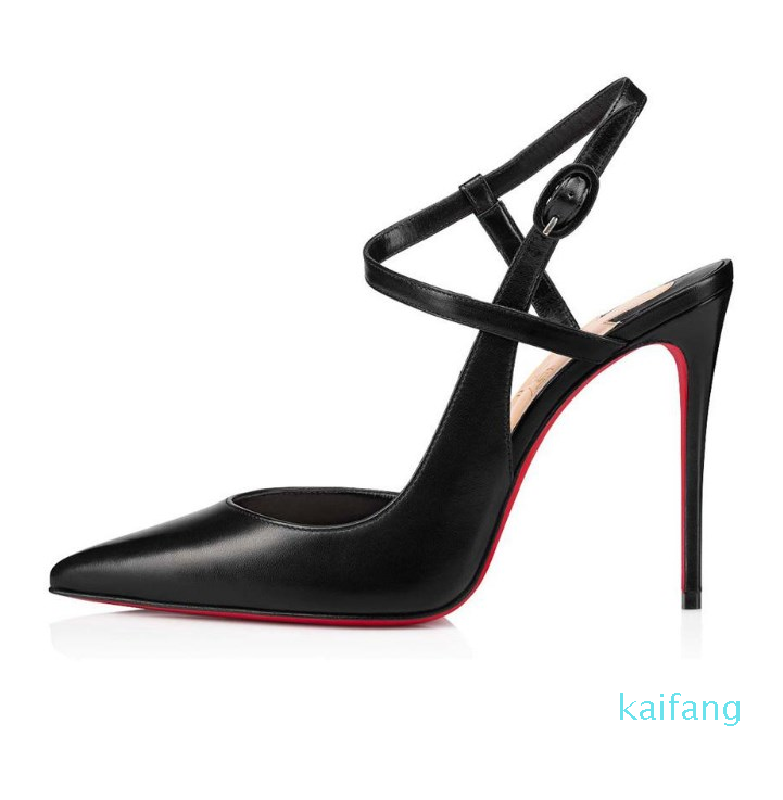 

2023-Pumps Women Luxury Sandals Popular Dress Shoes 100 mm Design Classic Bride Wedding Party Patent Leather Suede Ankle Strap High Heels Sandal -43, #1