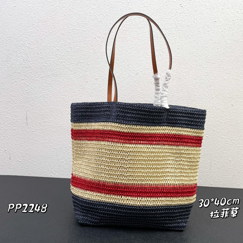 

Designer bags miu mu totes crossbody tote Women hand mius natural woven leather letter embroidery Fashion shoulder vintage new XJU3 GU9X, #2 size:30x40x30cm