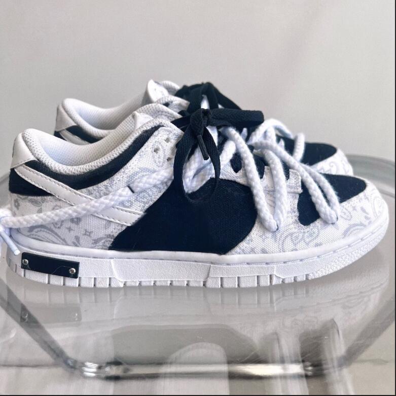 

2023 Designer Men Women Casual Shoes The White Low Skate University Blue Fragment Platform Casual shoes, #1