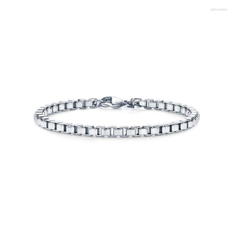 

Link Bracelets Chain Runda High Quality Venetian Bracelet In Metal Stainless Steel For Men Women Classic JewelryLink Raym22