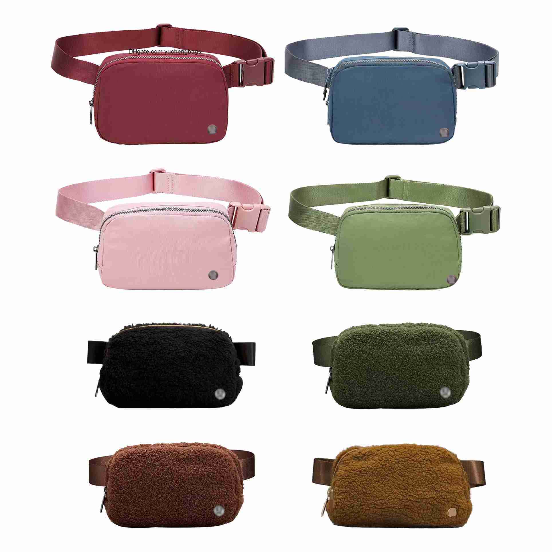 

lulu Womens bum everywhere Fleece Crossbody Bag yoga Luxury designer belt nylon bag bumbags fanny pack gets up handbag outdoor fashion