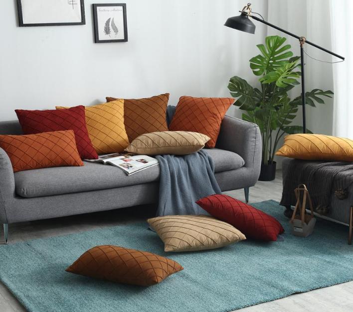 

Pillow Case 2021 Printed Cover Square Polyester Pillowcase Home Decorative Protector Slipcover 30x5045x45cm3670804, Light yellow