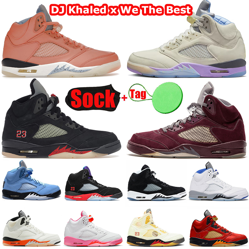 

5s Men Basketball Shoes Fashion Racer Blue Concord Stealth 2.0 Oreo DJ Khaled x We The Best Fire Raging Red Sail Offs Metallic White Jordens 5 Aqua Sports Sneakers Size 47, A8 dj khaled x we the best sail 1