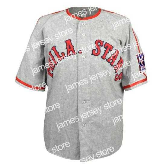 

Baseball Jerseys Philadelphia Stars 1939 Road Jersey 100% Stitched Embroidery Vintage Baseball Jerseys Custom Any Name Any Number, 7 grey