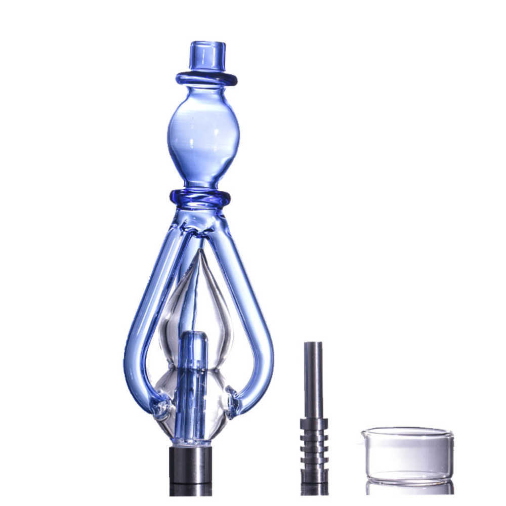 

Smoking Pipes nector collector and steel nail mini Hookah Recyable Dab Rigs nozzle Smoking water pipe glass Pipes With gift box