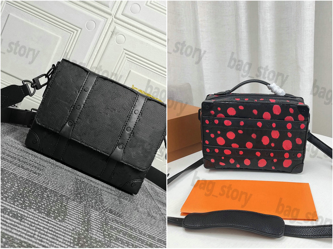 

TRUNK MESSENGER Box Bag Mens Shoulder Bags M57726 Monograms Embossed Leather Flower Logo Printed Trunks Designer Crossbody Handle Bags luxury Flap Handbag