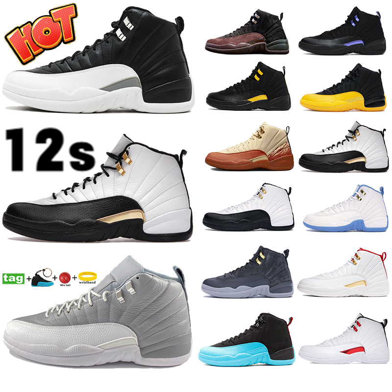 

Jumpman Mens 12 12s Basketball Shoes Playoffs Royalty Taxi Stealth Twist A Ma Maniere Black Golf Low easter 2021 Sport Shoe Designer Retro Men Lace-up Leather Sneakers, 30 ovo black