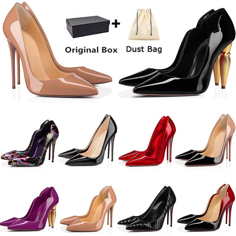 

Designer High Heel Red Bottoms Dress Shoes Styles Womens Stiletto Lipstick Heels 8 10 12CM Genuine Leather Point Toe Louboutins Pumps Loafers Size 35-44, Item (37) 35-44