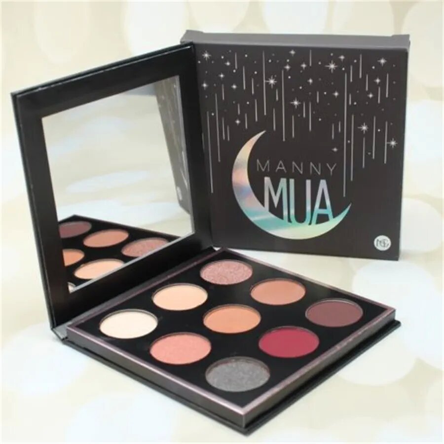 Eyeshadow Pallete Shimmer Pigmented Manny MUA eyeshadow Powder M Eyeshadow Kit 9 Colors Eye Shadows Palette-image-837066982
