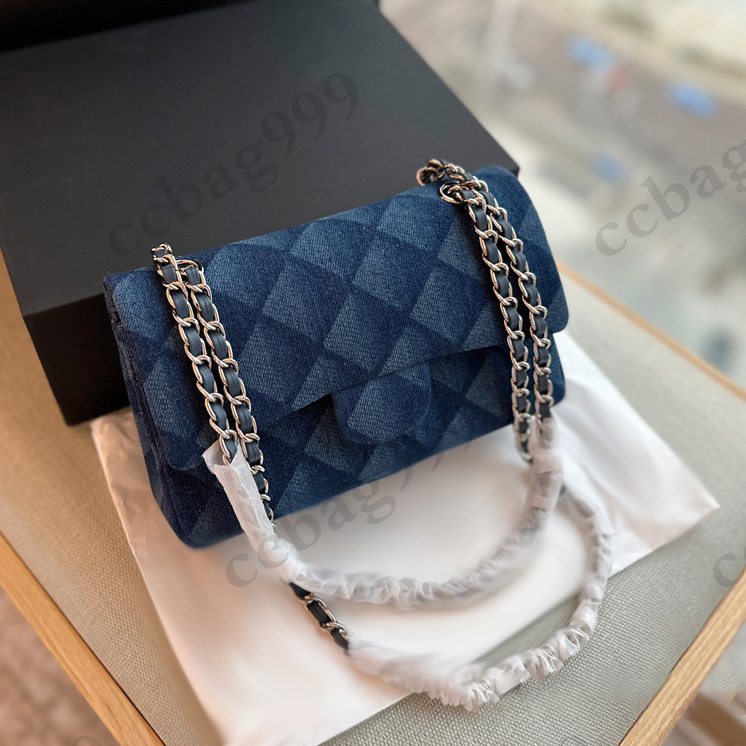 

Designer Two-one Denim Quilted Bags Women Classic Diamond Gradient Light Metal Hardware Chain Multi Pochette Shoulder Handbags Lady Luxurys Crossbody Bags 20/23CM, Box
