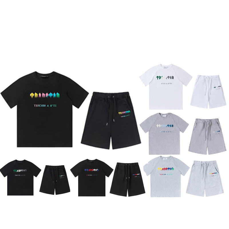 

Mens Tracksuits Designer Clothes Trapstarter Fashion Short Sleeves and Shorts Sports Set Womens Casual Sweatshirt Hip Hop Sportswear, Extra shipping cost