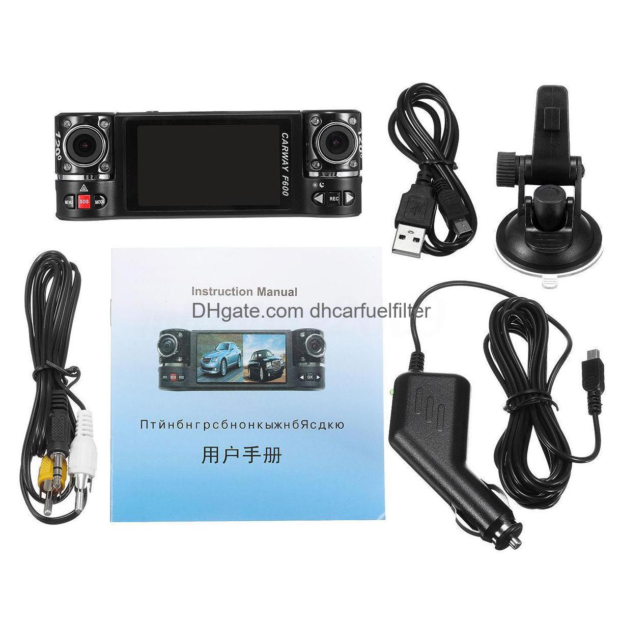 car dvr 2.7 1080p hd car dvr cmos camera video recorder dash cam gsensor gps dual lens arrive