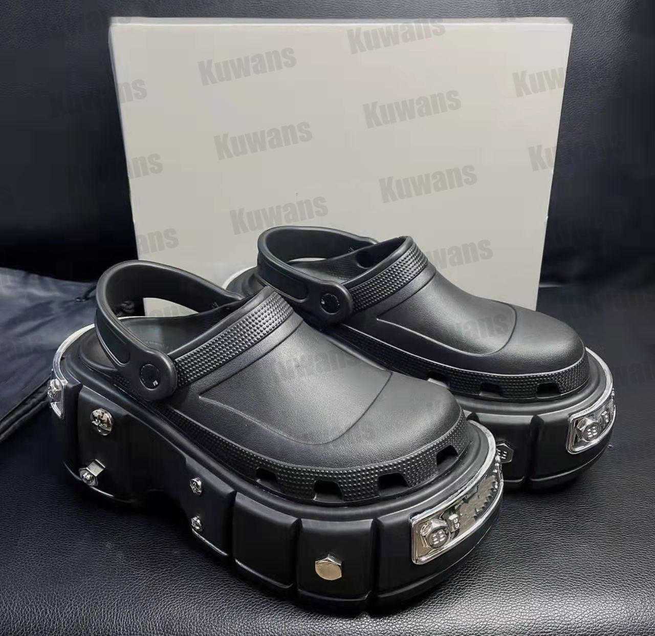 

Hardcrocs Sandals Platform Sandal Chunky Croc Rubber Round Toe B EVA Women Beach Waterproof Designer Luxury Black Slippers Mules Size 35-44