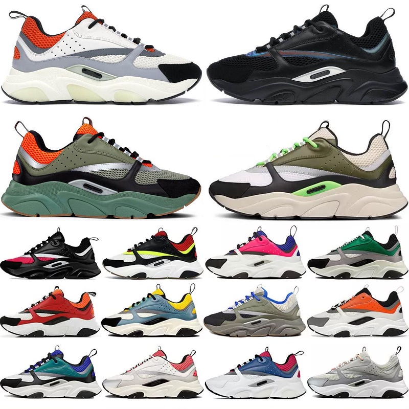 

Running men b22 designer sneaker Casual Shoes Women Fashion Mesh Calfskin Patchwork Loafers black white Sneakers Obliques Knit Technical Platform Trainers 36-45