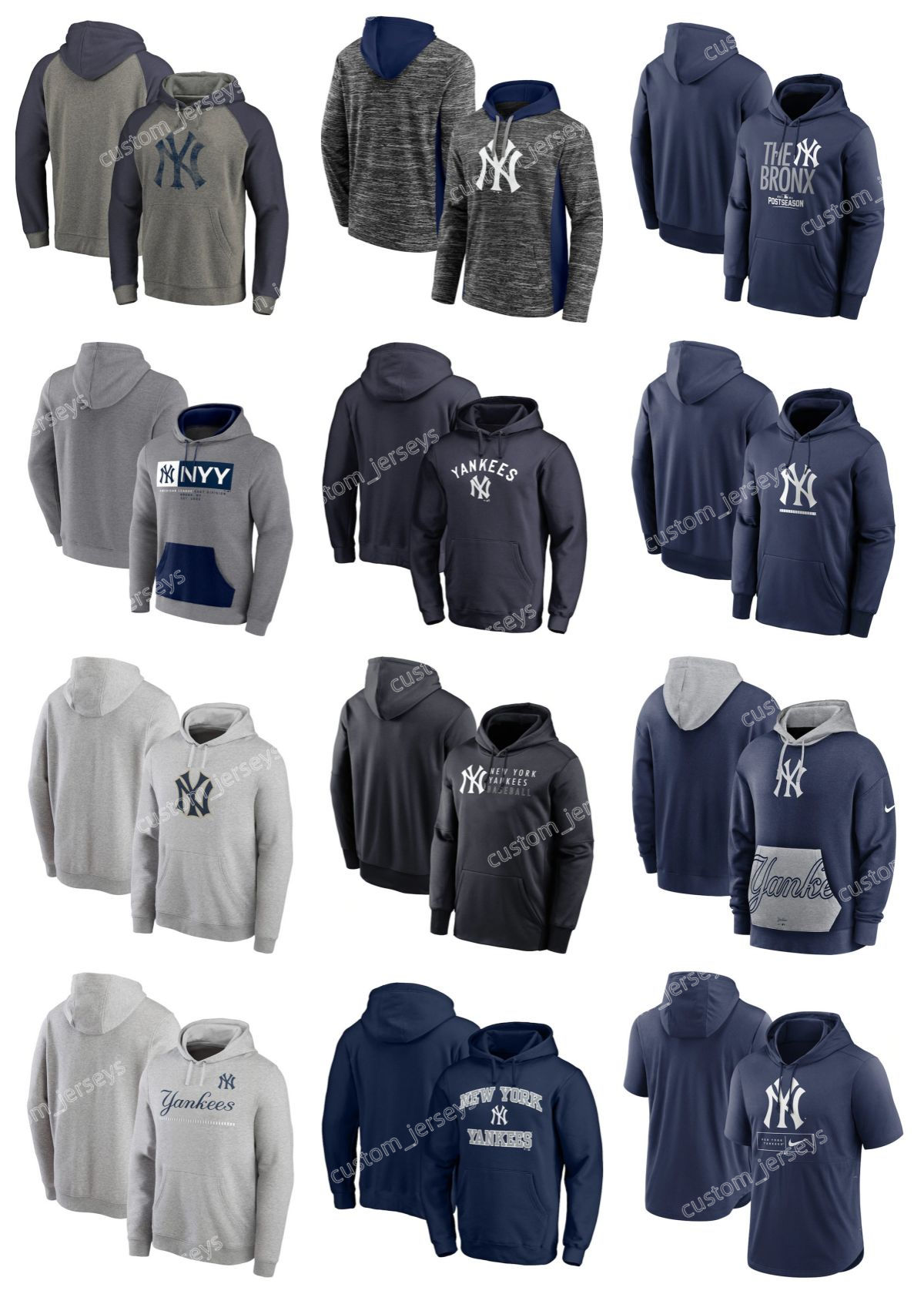 

New York''Yankees''Hoodie Men Women Youth Olive 2022 Salute to Service Therma Performance Pullover Custom Jersey Baseball Hoodie, #5