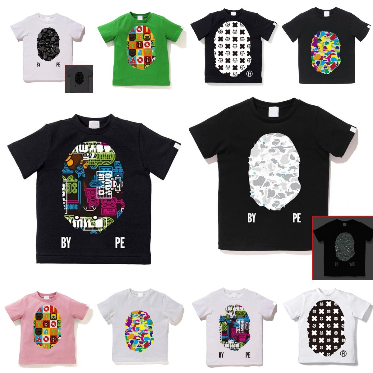 

kids clothes apes designer t shirts baby boys girls shark t-shirts fashion kid youth printed tops toddler infants children casual tshirts short sleeve street tees
