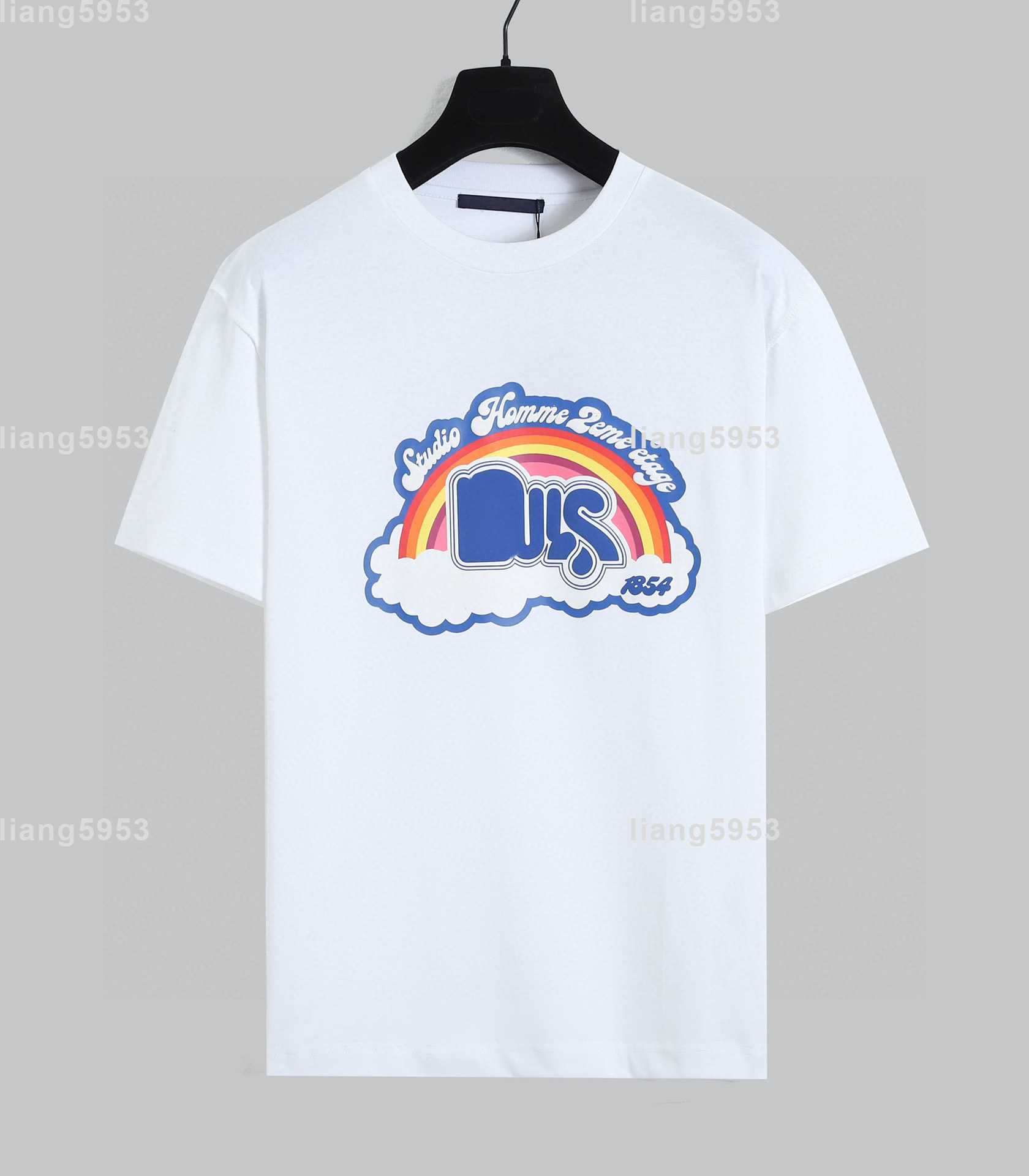 

spring and summer new shirt high grade cotton Sweatshirts printing short pants sleeve round neck panel T-Shirt Size s-m-l--xxl-xxxl Color black white yaxiang1997 009