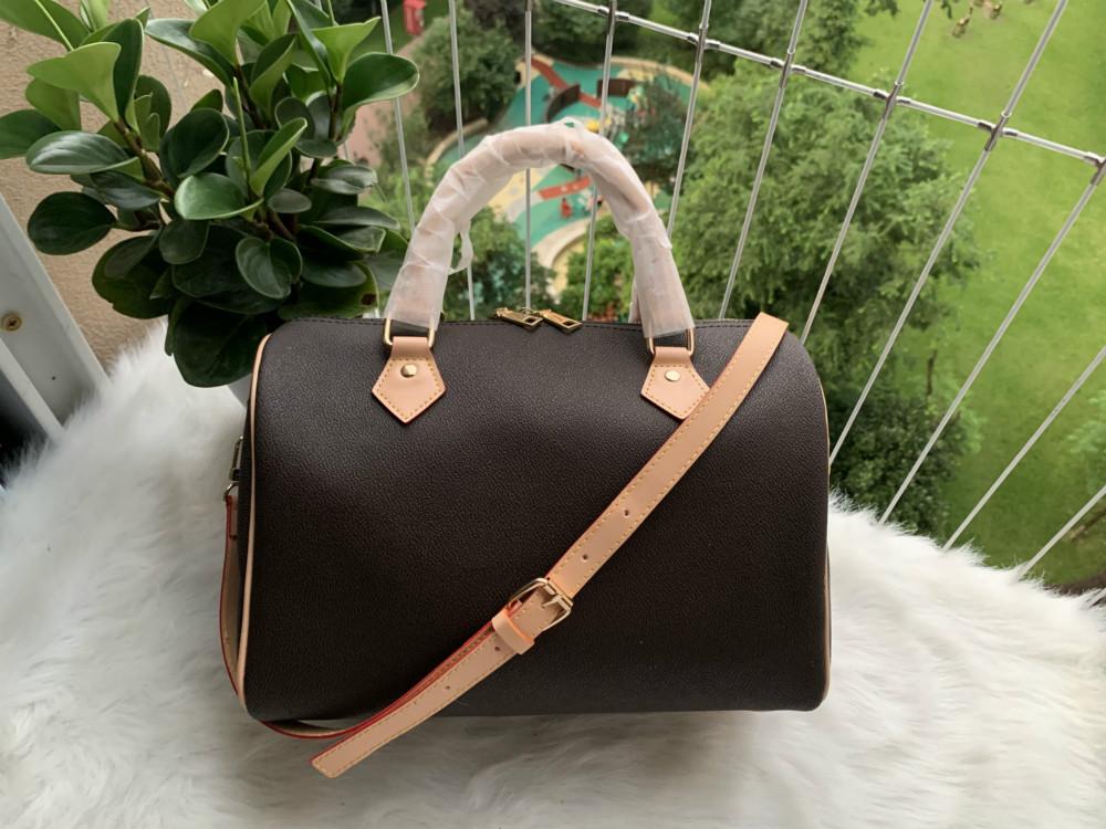 

Fashion Tote Designers Evening Bags Women Messenger Travel bag Classic Style bags Shoulder Lady Totes handbags 30cm With key lock AA12, Brown grid