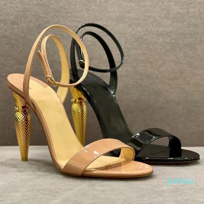 

Spring and Autumn Sandals Fashion Women's Wear Cool and Beautiful Crystal Ankle Shoes Slim Fit High Heels 10.5cm Wedding Dance Brand Design Women's Shoes Large 43