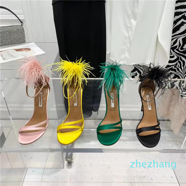 

2022 summer new luxury women's Sandals shoes fashion versatile goddess banquet wedding High 10CM Heels shoes