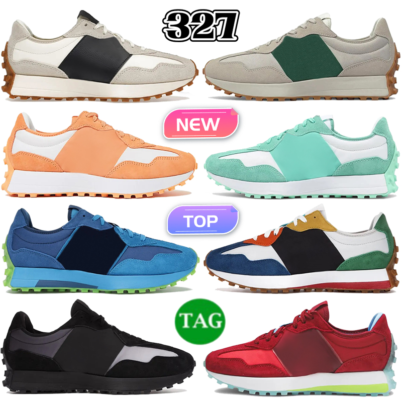 

2023 Designer 327 running shoes Nightwatch Green light beige casablanca sea salt black summer mint fog grey mesh multicolor Gauff denim fashion men women sneakers, 16 summer orange