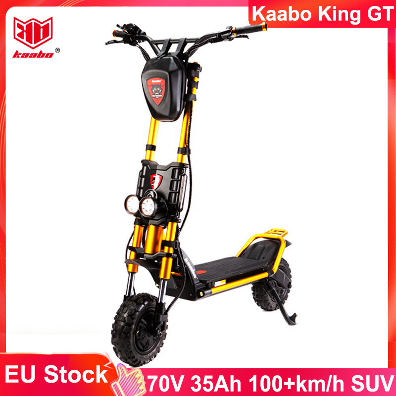 

EU Stock Kaabo Wolf King GT PRO 11inch 72V 35AH 21700 Battery Top speed 100km/h With TFT Display Sine Wave Controller Electric Scooter Monster Scooter SUV scooter