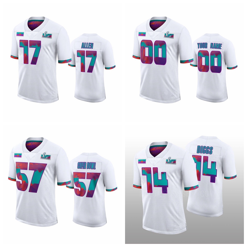 

Buffalo''Bills''Men Stefon Diggs #14 Josh Allen #17''Super''Bowl''White LVII football Jersey