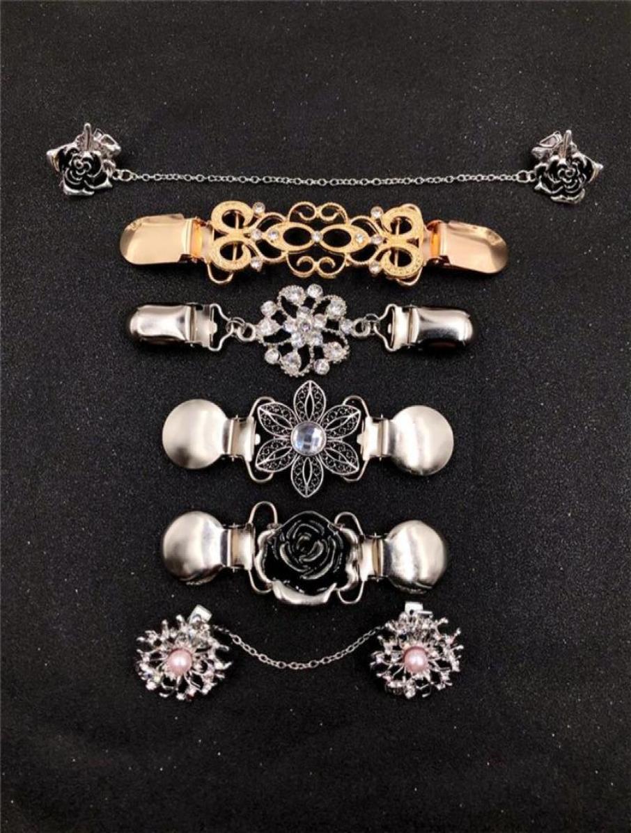 

Neck Ties 6PcsSet Flower Pattern Retro Dress Shirt Scarf Sweater Shawl Clip Brooch Pins8364963