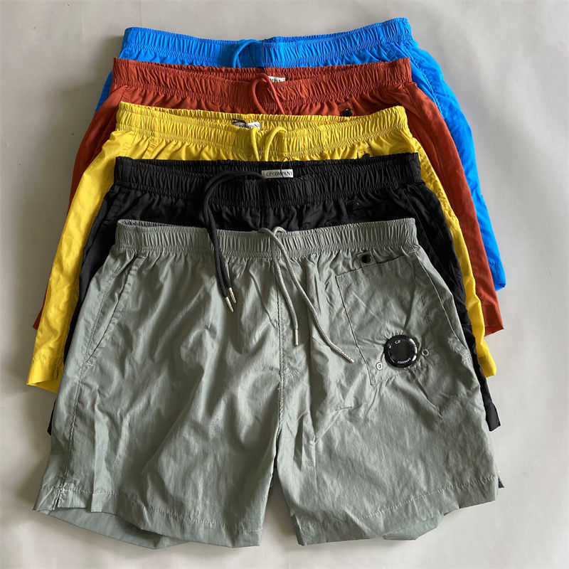 

Summer Men Shorts Nylon Beach Pants Cp Designer Pants Classic Lens Decorative Shorts Mens Short Sweatpants93cw, Yellow