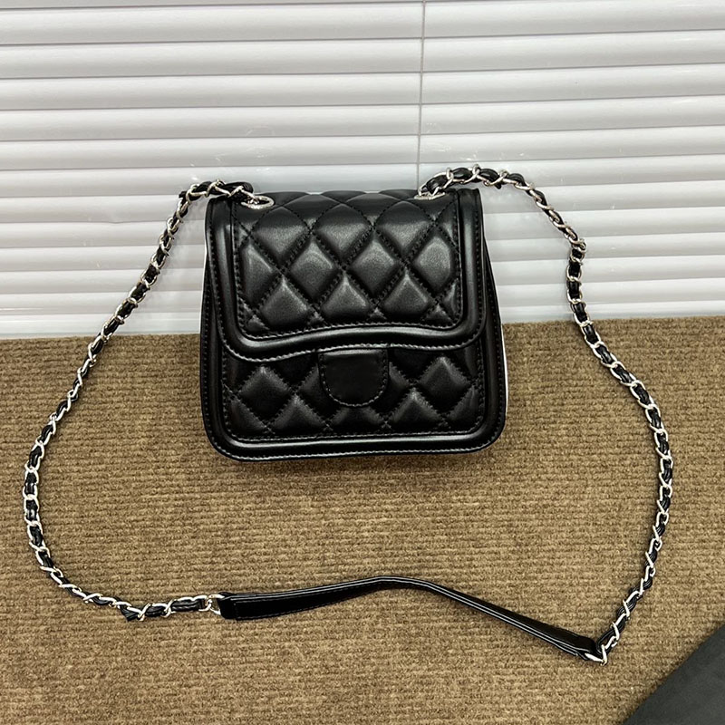 

CC Bags Luxury Brand Shoulder Bags Black And White Women Classic Flap Shoulder Bag Diamond Lattice Leather Mini Crossbody Portable Handbag P, Split