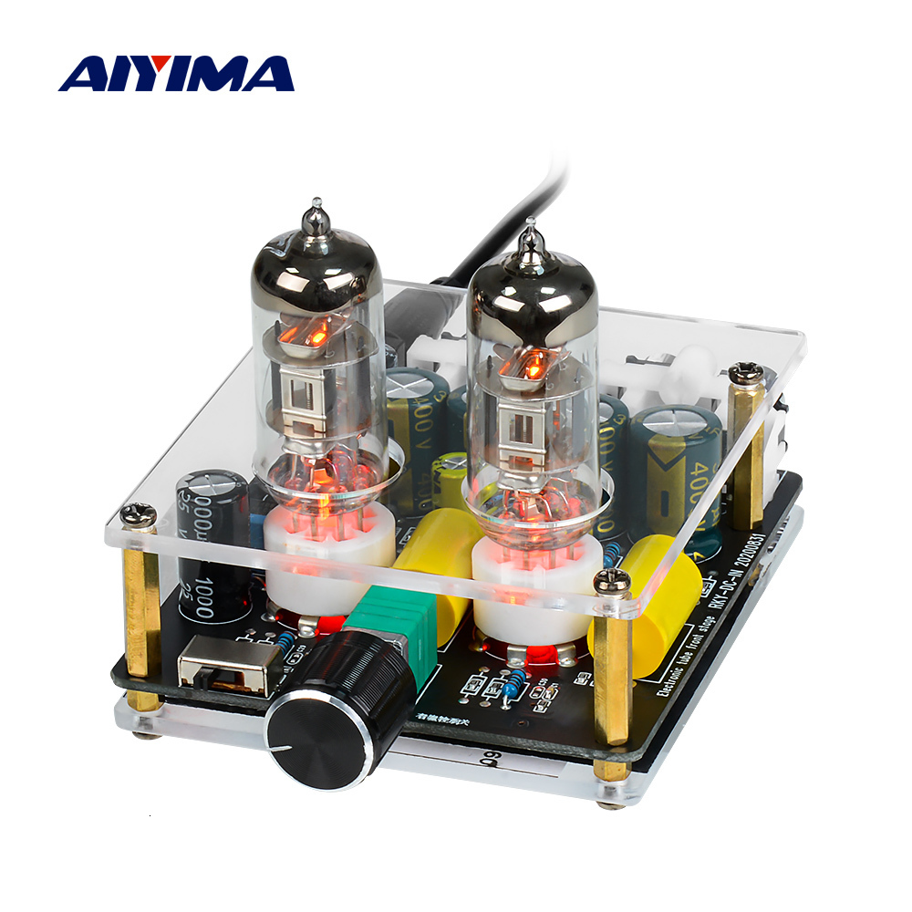 

Amplifiers AIYIMA Upgraded 6K4 Tube Preamplifier Amplifiers HiFi Tube Preamp Bile Buffer Auido Amp Speaker Sound Amplifier Home Theater DIY 230113