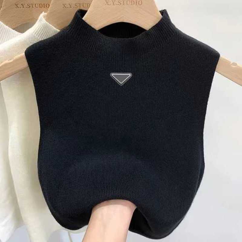 

Women's Vests Women sweater vest designer s Sweaters women's spring fall loose Letter round neck pullover knit waistcoats sleeveless top HDTX