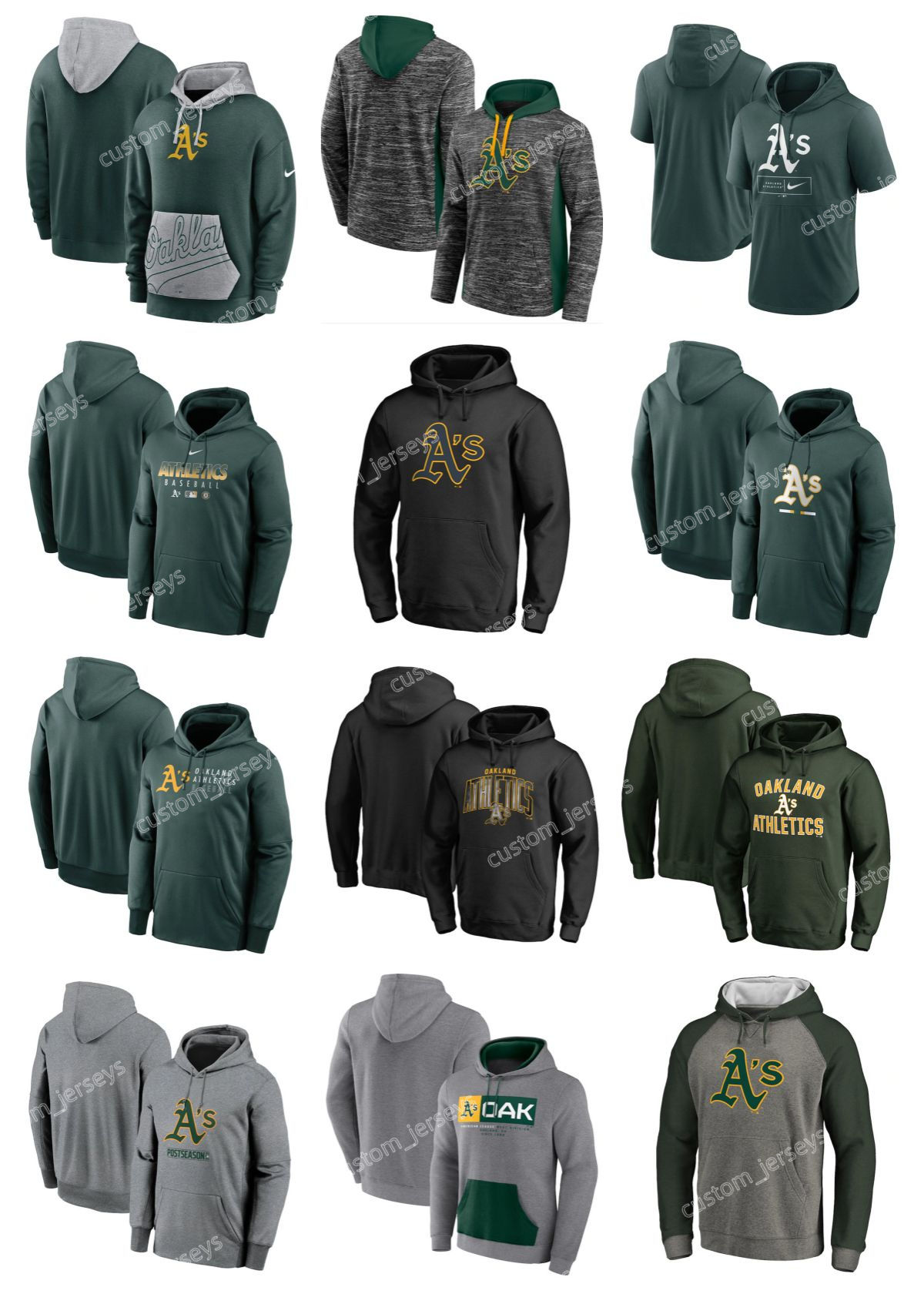 

Oakland''Athletics''Hoodie Men Women Youth Olive 2022 Salute to Service Therma Performance Pullover Custom Jersey Baseball Hoodie, #7