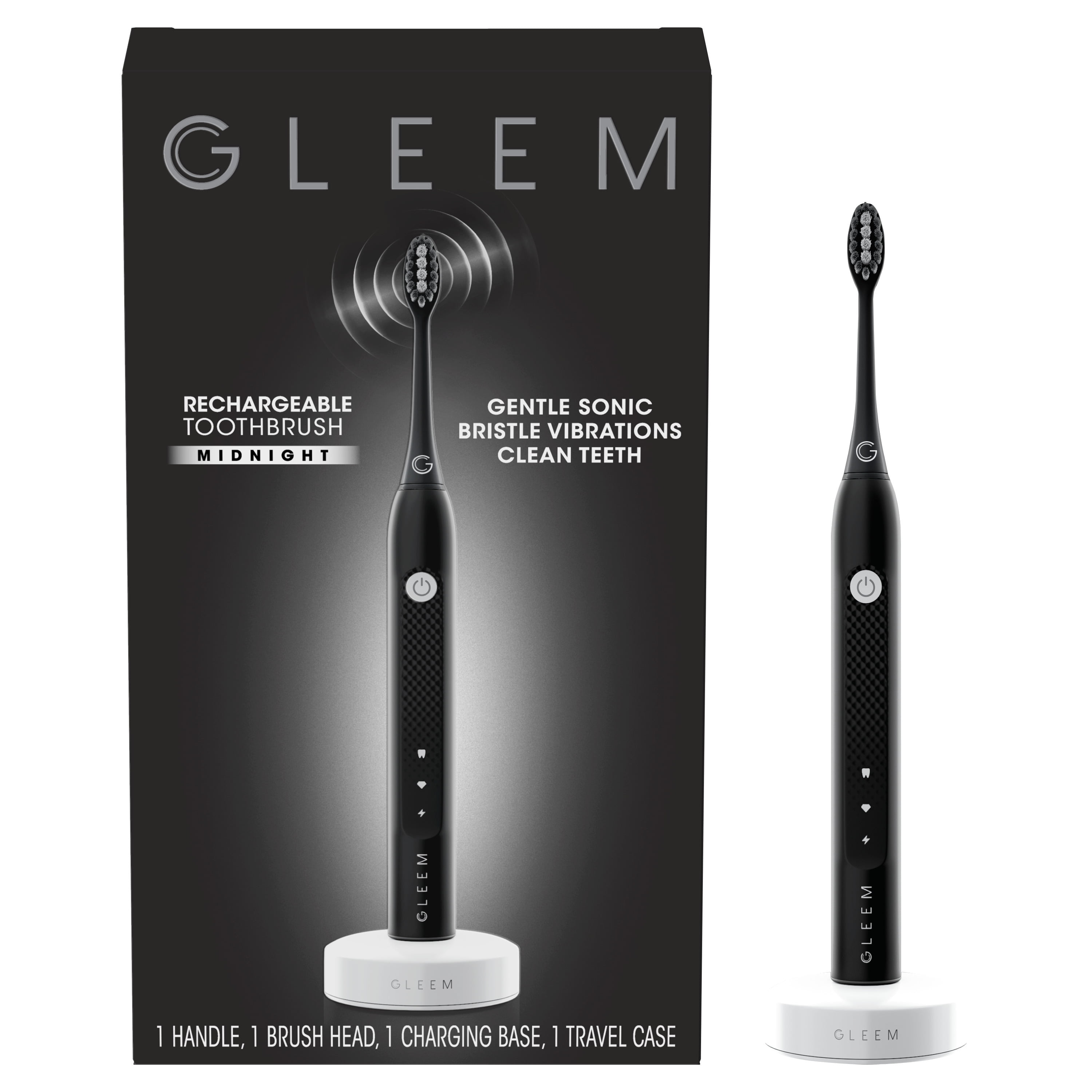 

GLEEM Rechargeable Electric Toothbrush Midnight Black